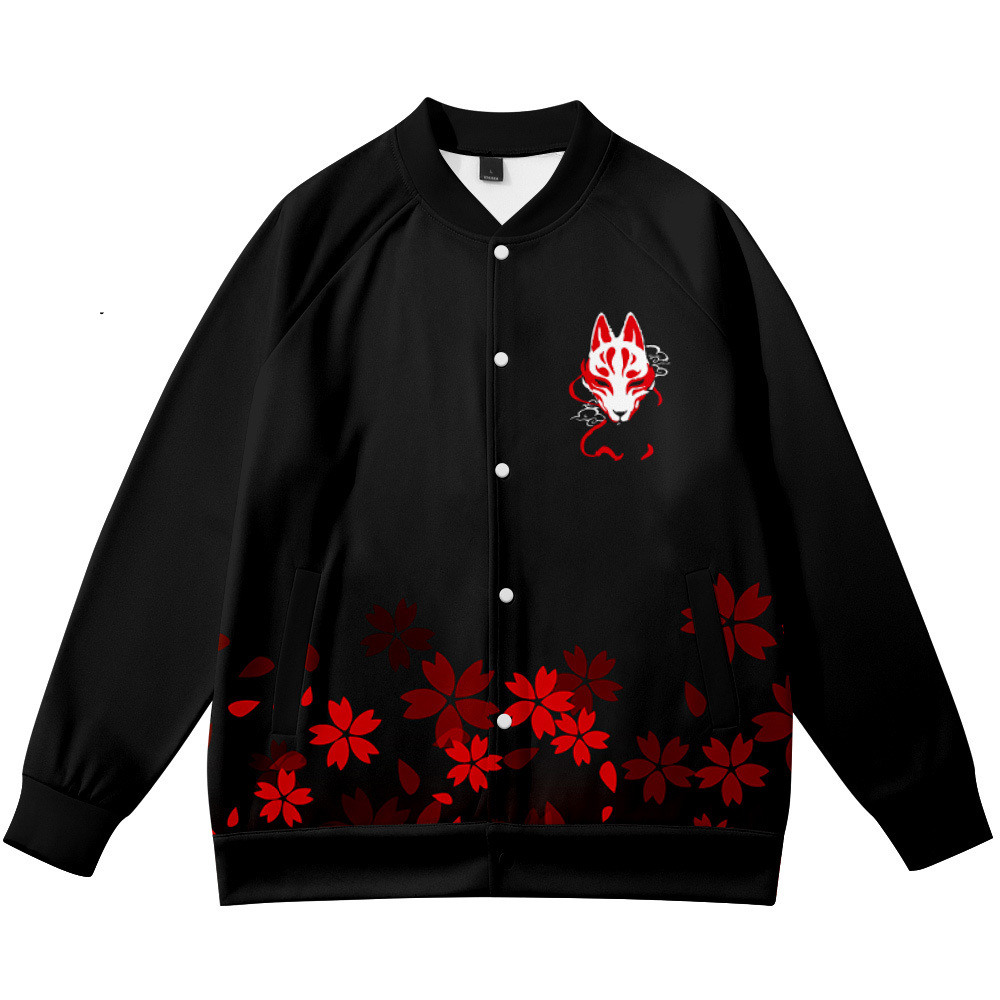 Streetwear Brand With Flowers - Cappotti Anime Flower Fox 3D stampato