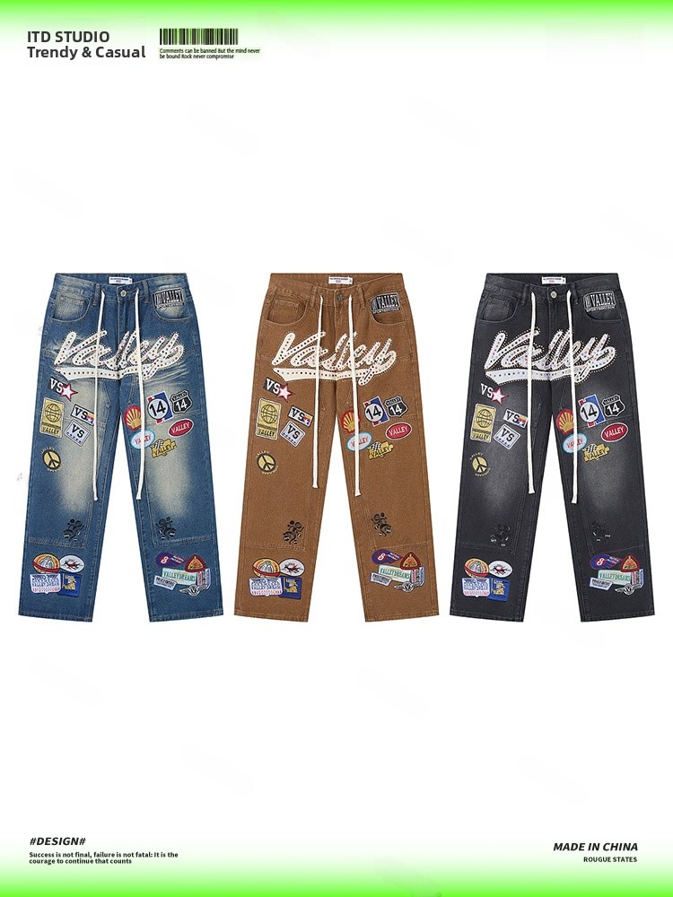 Jeans da Uomo VALLEY Ricamati, - Valley Streetwear Brand recensione e prezzo
