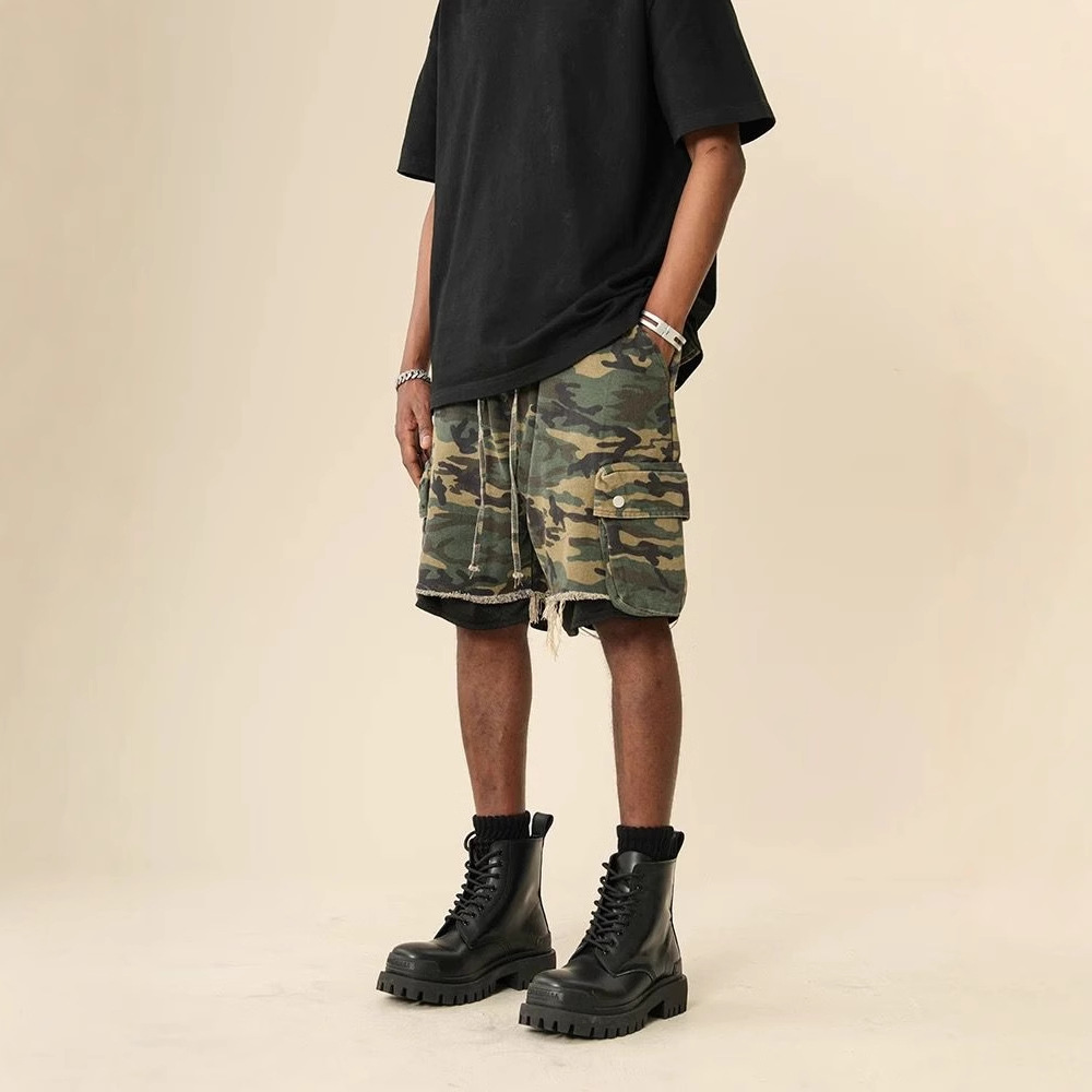 Shorts mimetici vintage lavati - Streetwear Brand Pants recensione e prezzo