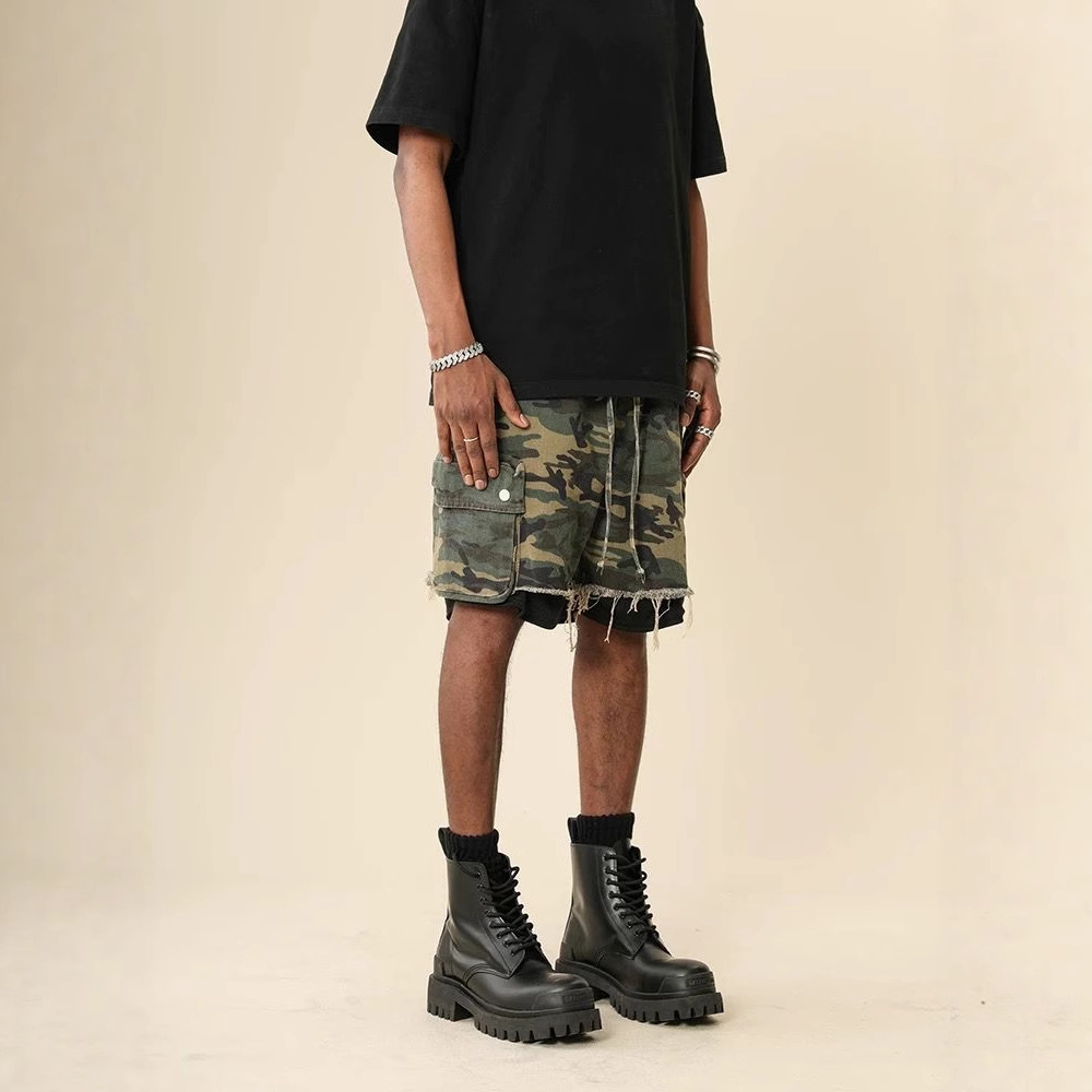 Shorts mimetici vintage lavati - Streetwear Brand Pants recensione e prezzo